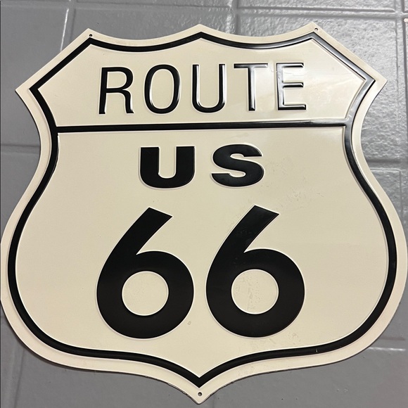 Accessories - 🔥Vintage Route 66 Wall Sign - Black and Cream